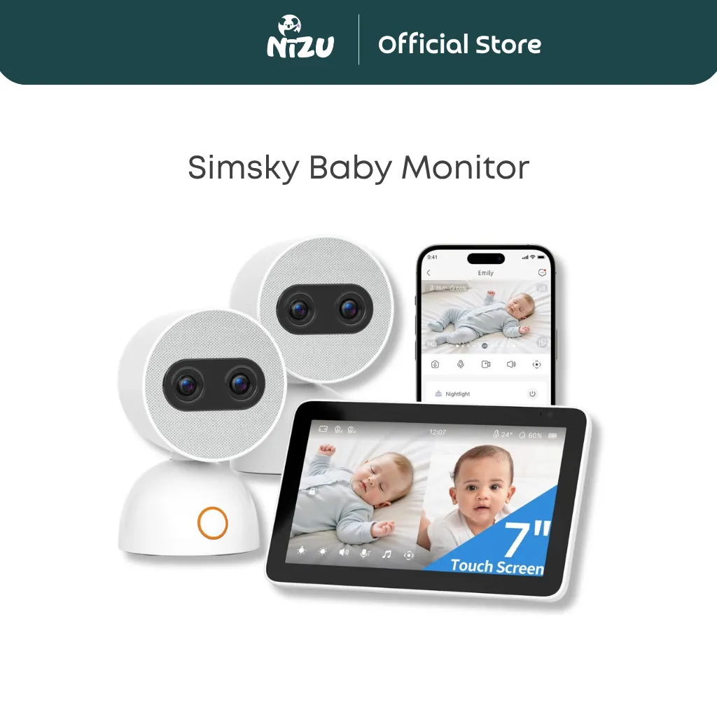 Simsky AI Baby Monitor with 2 Cameras