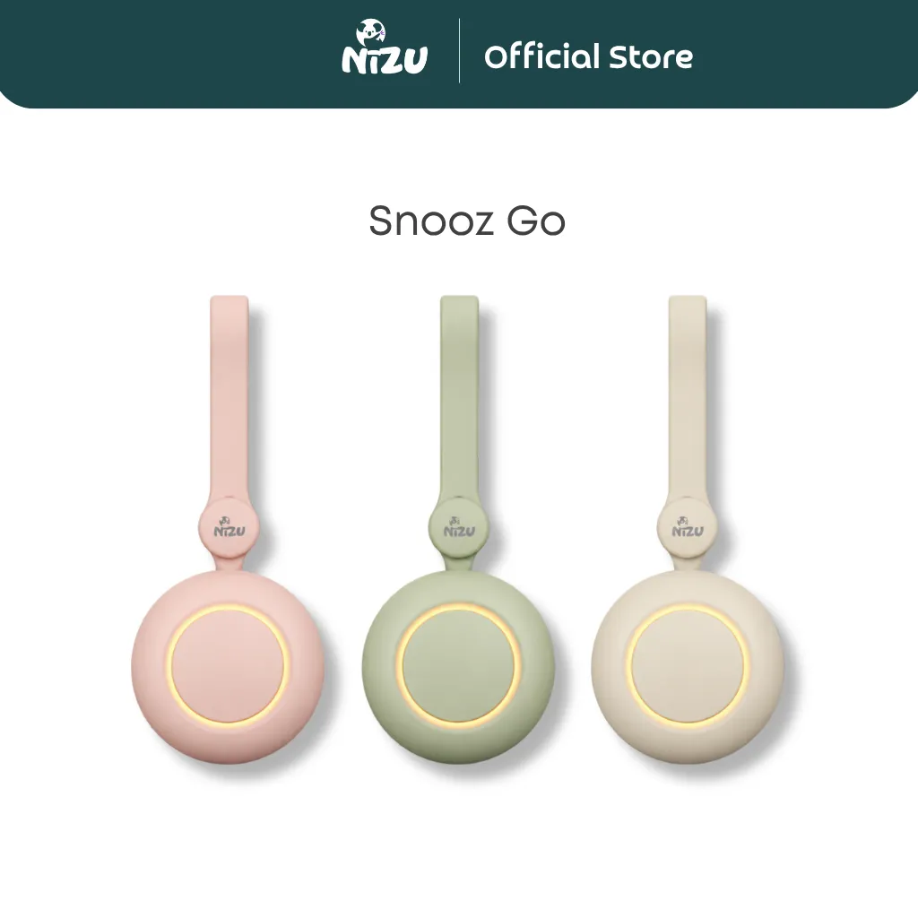 Snooz Go Portable Baby Sound Machine with Night Light (Cream)